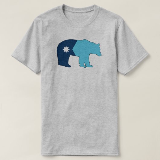 ミネソタ フラッグ ベア Tシャツ (デザイン正面)