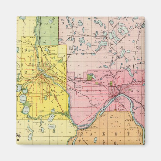 ミネソタ，ミネアポリス，セントポール マグネット (正面)