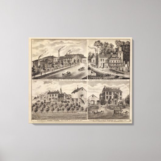 ミネソタ,ロチェスターのレジデンスとブルワリー キャンバスプリント (正面)