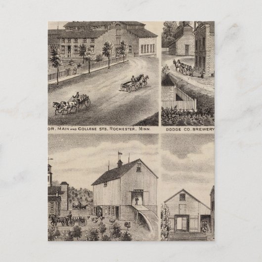 ミネソタ，ロチェスターのレジデンスとブルワリー ポストカード (正面)