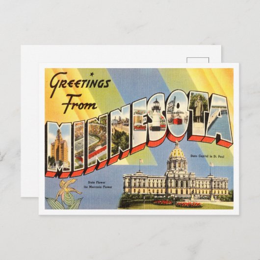 ミネソタ・ヴィンテージ・トラベルからの挨拶 ポストカード (正面/裏面)