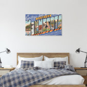 ミネソタ(北部) – ラージレターのシーン キャンバスプリント (インサイチュ (寝室))