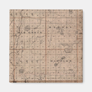 ミネソタ·安岡郡図 マグネット