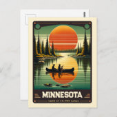 ミネソタ |愛国心ヴィンテージ ポストカード (正面/裏面)