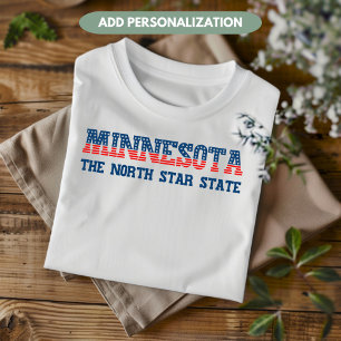 ミネソタ 愛国的な ノーススター ステート カスタム Tシャツ