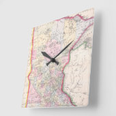 ミネソタ(1864年)のヴィンテージの地図 スクエア壁時計 (傾斜)