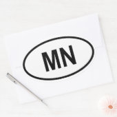 ミネソタ「MN」 楕円形シール (封筒)