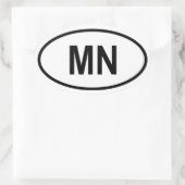 ミネソタ「MN」 楕円形シール (バッグ)