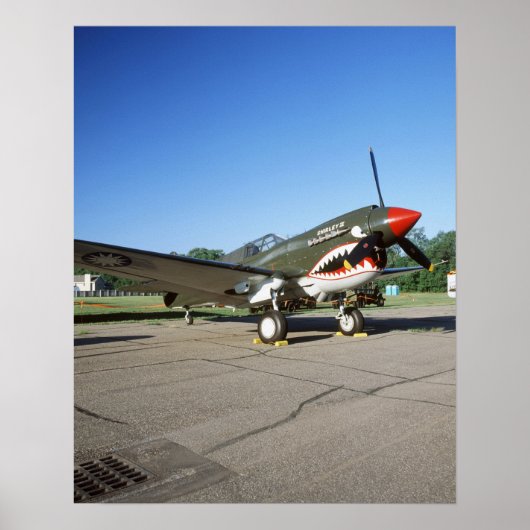 ミネソタCAFエアショーでのカーチスP-40 ウォーホーク ポスター (正面)
