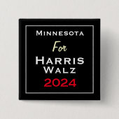 ミネソタfor HARRIS WALZ 2024スクエア 缶バッジ (正面)