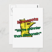 ミネソタMNモットー～ウィスコンシンより痩せている ポストカード (正面/裏面)
