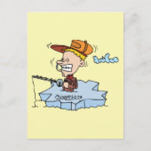 ミネソタMN氷魚釣りヴィンテージ旅行記念P ポストカード (正面)