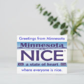 ミネソタNIceからの挨拶 ポストカード (スタンド正面)