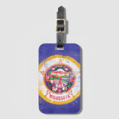 ミネソ動揺してタ州旗 ラゲッジタグ (正面縦)