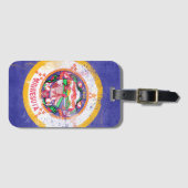 ミネソ動揺してタ州旗 ラゲッジタグ (正面横)