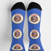 ミネソ地球に優しタ州旗を持つ女性用ソックス ソックス (上部)