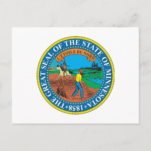 ミネソ素晴らしタ州の封印 ポストカード (正面)