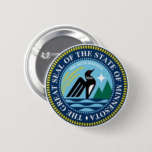 ミネソ素晴らしタ州の新しい封印 缶バッジ (正面&裏面)