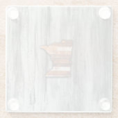 ミネソ素朴タ形 ガラスコースター (裏面)