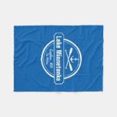 ミネトンカミネソタ湖いかりタウンと名前 フリースブランケット (正面(横))