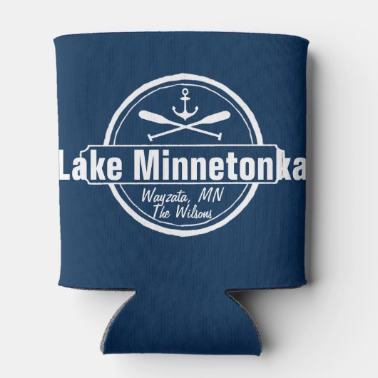 ミネトンカミネソタ湖いかりタウンと名前 缶クーラー (裏面)