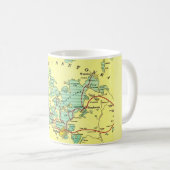 ミネトンカ湖の地図 コーヒーマグカップ (正面右)