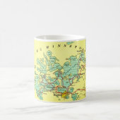 ミネトンカ湖の地図 コーヒーマグカップ (中央)