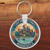 ミネトンカ湖、ミネソタ魚釣りとボート キーホルダー (裏面)