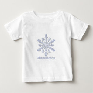 ミネノウタブルースノーフレーク ベビーTシャツ