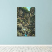 ミネハハ渓谷の眺め キャンバスプリント (インサイチュ (ウッドフロア))