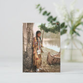 ミネハハ 1897 ヴィンテージ ネイティブアメリカン ヒアワサ ポストカード (スタンド正面)