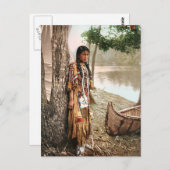 ミネハハ 1897 ヴィンテージ ネイティブアメリカン ヒアワサ ポストカード (正面/裏面)