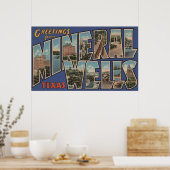 ミネラルウェルズテキサス州 – ラージレターシーン ポスター (キッチン)