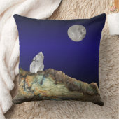 ミネラルジェムストーンランドスケープ石英月 クッション (ブランケット)