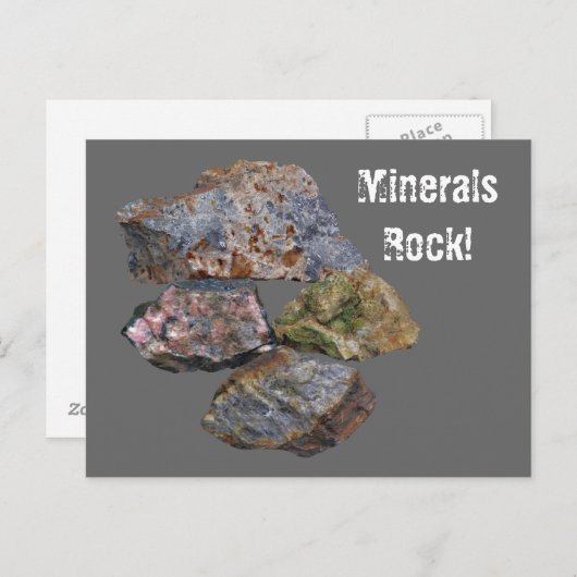 ミネラルズロックコレクターおもしろい ポストカード (正面/裏面)