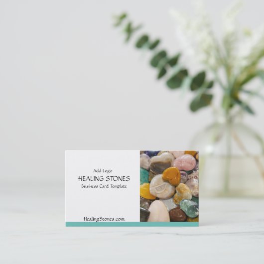 ミネラル治療の石 名刺 (スタンド正面)