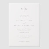 ミネルバモダンエレガントな結婚式の日付を保存 ベラム紙招待状 (正面)