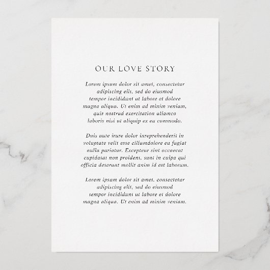 ミネルバモダンエレガントな結婚式の日付を保存 箔招待状 (裏面)