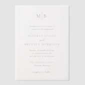 ミネルバモダンエレガントな結婚式 ベラム紙招待状 (正面)
