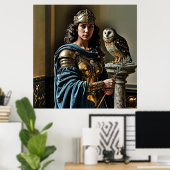 ミネルバ静かの御番 – ローマの女神 ポスター (ホームオフィス)