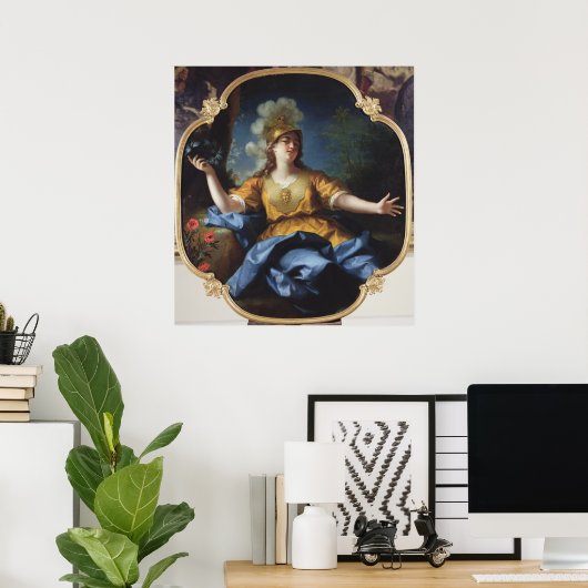 ミネルヴァとしての女性のポートレート, 1730 ポスター (ホームオフィス)