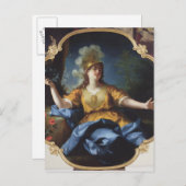 ミネルヴァとしての女性のポートレート, 1730 ポストカード (正面/裏面)