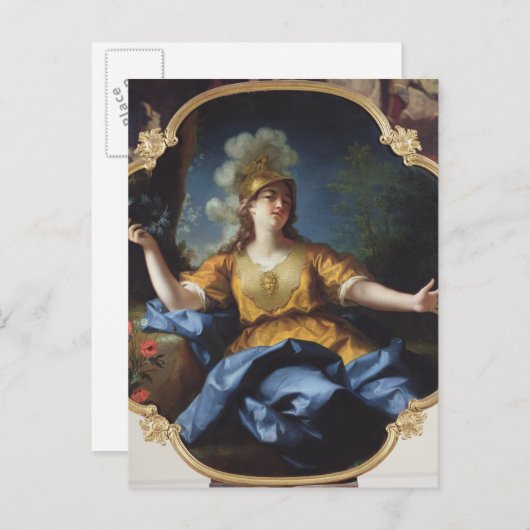 ミネルヴァとしての女性のポートレート, 1730 ポストカード (正面/裏面)