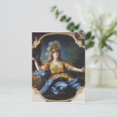 ミネルヴァとしての女性のポートレート, 1730 ポストカード (スタンド正面)