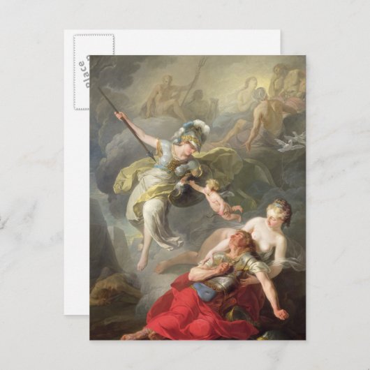 ミネルヴァと火星の戦い, 1771 ポストカード (正面/裏面)