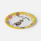 ミネーチャシュナウザードッグ誕生日パーティー紙プレート ペーパープレート (アングル)