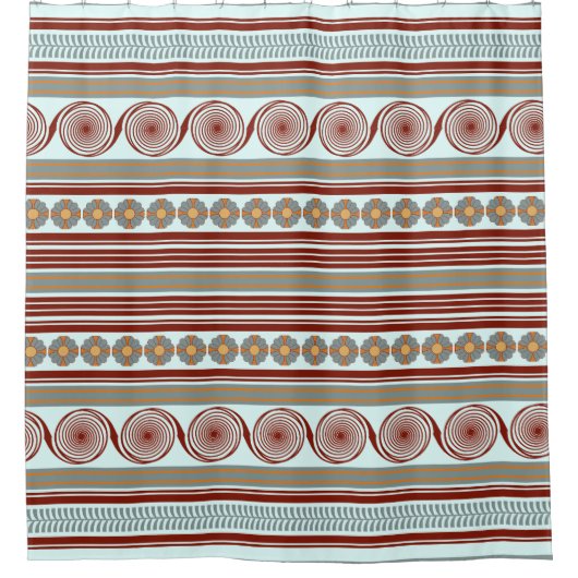 ミノアスタイルライトブルー シャワーカーテン (正面)