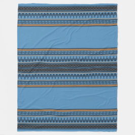 ミノアンブルー フリースブランケット