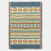 ミノア国王陛下:古代エーゲブランケット スローブランケット (正面縦)