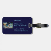 ミノカサゴのグレート・バリア・リーフの珊瑚海 ラゲッジタグ (裏面横)